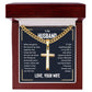 To My Husband Gift, When We Get to the End, Cuban Chain Cross Necklace