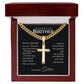Little Brother Gift, Love Your Lord with all Your Strength, Cuban Chain Cross Necklace