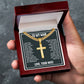 To My Man Gift, I Love You with Every Ounce, Cuban Chain Cross Necklace