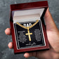 To My Dad Gift, I Love You So Much, Men Cuban Chain Cross Necklace