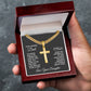 To My Amazing Dad, You Know How to be a Friend, Cuban Chain Cross Necklace