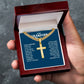 To My Grandson Gift, Always remember How Much I Love You, Cuban Chain Cross Necklace
