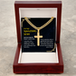 To my Amazing Son, Guided by God's Plan, Cross Pendant with Cuban Link Chain Necklace