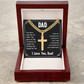 Gift For Dad, You Are a Man Like No Other, Cuban Chain Cross Necklace