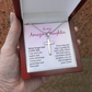To my Amazing Daughter, Guided by God's Plan, Cross Necklace with Snake Chain