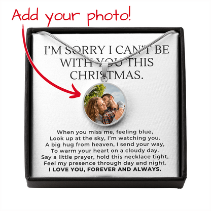 Heaven Sent A Hug This Christmas Custom Photo Necklace