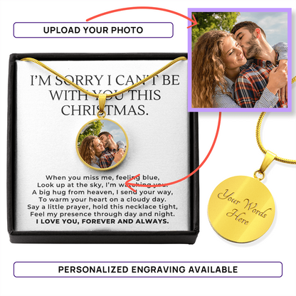 Heaven Sent A Hug This Christmas Custom Photo Necklace