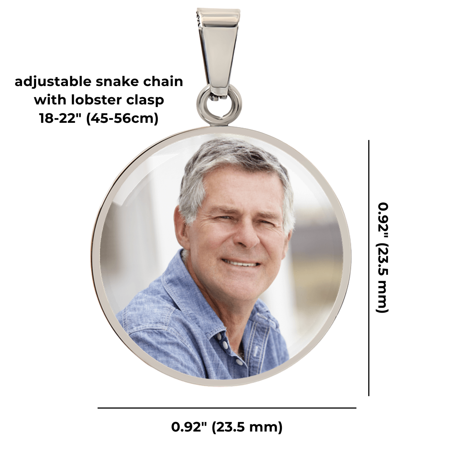 Heaven Sent You a Hug This Christmas, Custom Photo Necklace