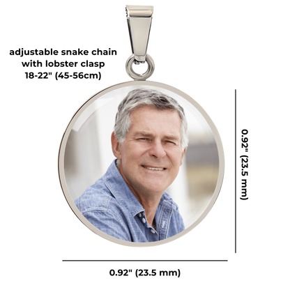 Heaven Sent You a Hug This Christmas, Custom Photo Necklace