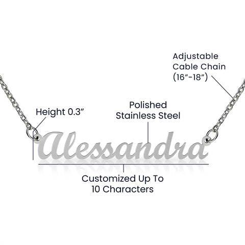 Embracing Your True Self Custom Name Necklace for Transgender LGBTQ Pride Month Gift