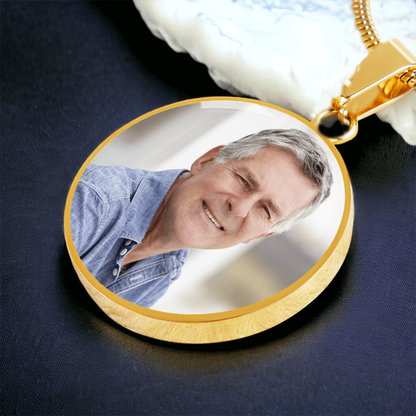 Heaven Sent You a Hug This Christmas, Custom Photo Necklace