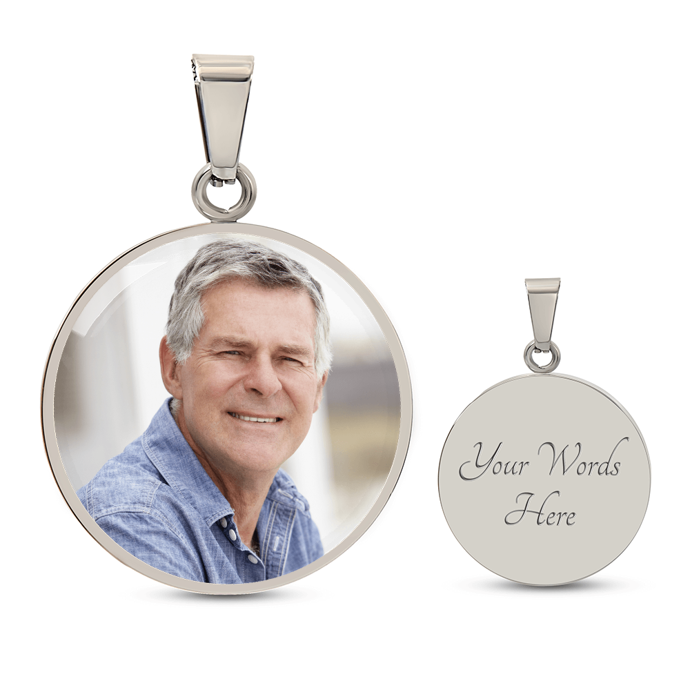 Heaven Sent You a Hug This Christmas, Custom Photo Necklace