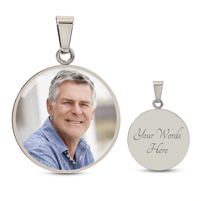 Heaven Sent You a Hug This Christmas, Custom Photo Necklace