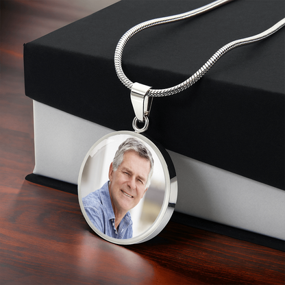 Heaven Sent You a Hug This Christmas, Custom Photo Necklace