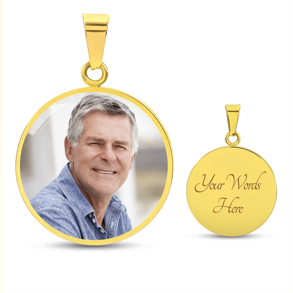 Heaven Sent You a Hug This Christmas, Custom Photo Necklace