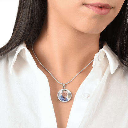 Heaven Sent You a Hug This Christmas, Custom Photo Necklace
