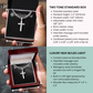 To Grandson Gift, Take Advantage of the Gifts, Encouragement From Grandma Cross Pendant Chain Necklace【Custom Engravable】