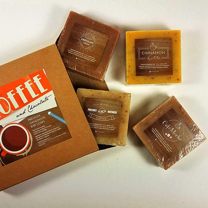 Coffee And Chocolate Scented Handmade Bar Soap Gift Set