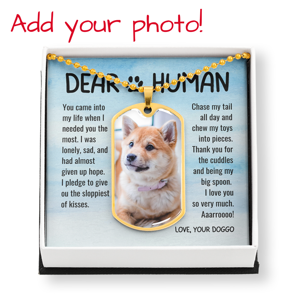 Dog tag human 2024 necklace