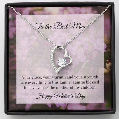To The Best Mother Forever Heart Love Necklace From Husband