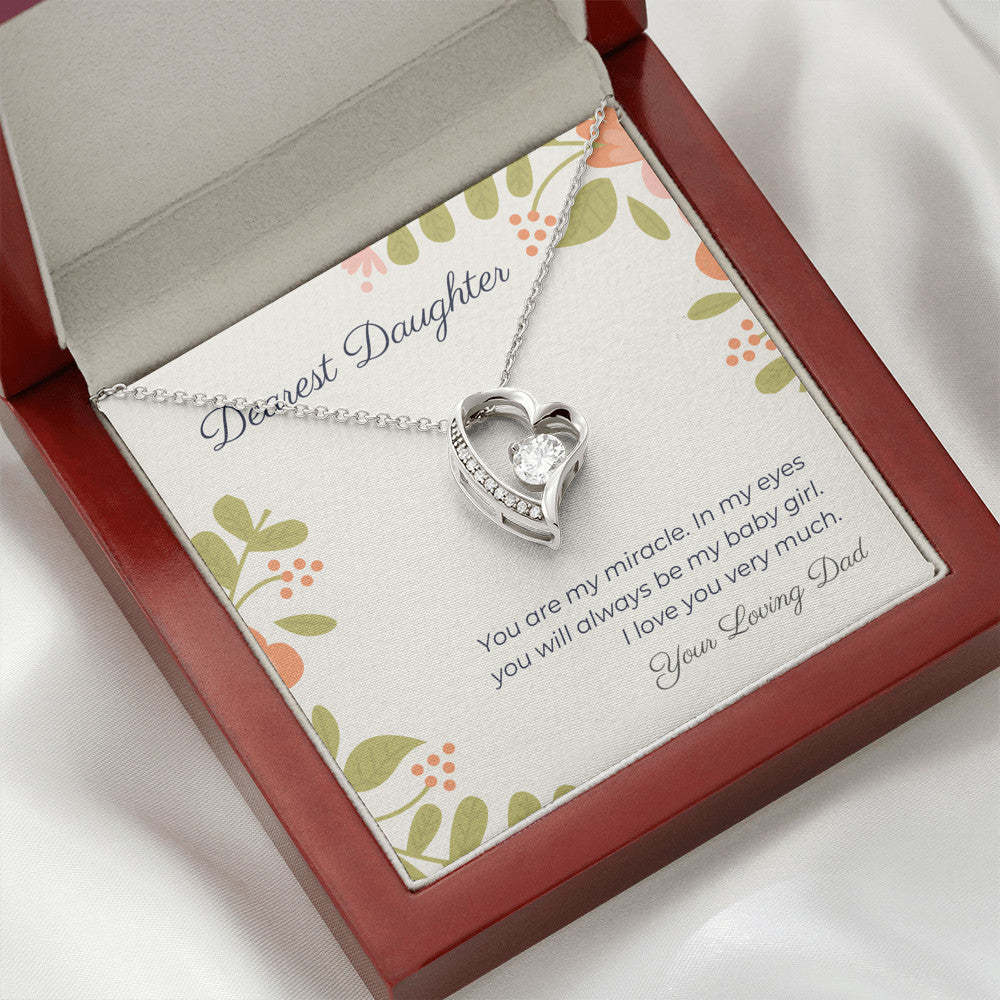 From Father to Daughter Open Heart Necklace