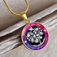 Mom You Are the Heart of Our Family Round Pendant Necklace (Optional Engraving)