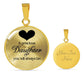 A Precious Daughter You Will Always Be Round Pendant Necklace (Optional Engraving)
