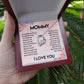 My Mother, My Rock, My Shining Star, I Love You Necklace Gift For Mother's Day or Birthday