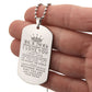 To My King Straighten Your Crown For Boyfriend or Husband Gift Engraved Dog Tag Necklace