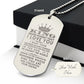 To My King Straighten Your Crown For Boyfriend or Husband Gift Engraved Dog Tag Necklace