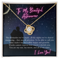 To My Beautiful Astronomer Girlfriend or Wife Love Knot Pendant Necklace