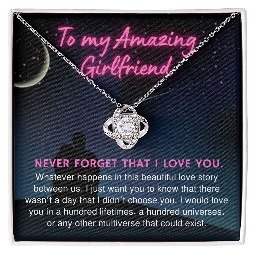To My Amazing Girlfriend Gift From Boyfriend I Would Love You in Any Other Multiverse Necklace