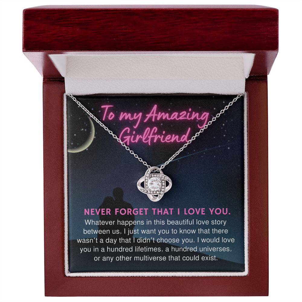 To My Amazing Girlfriend Gift From Boyfriend I Would Love You in Any Other Multiverse Necklace