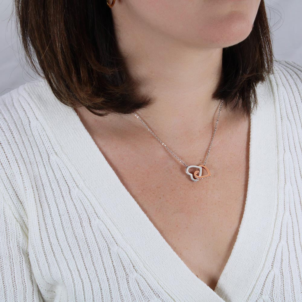 From Baby Bump To Mom Gift Interlock Heart Necklace for First Mother's Day