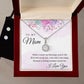 Mother's Day Gift, A Strong Woman Raised Me Eternal Hope Necklace with Matching Stud Earrings