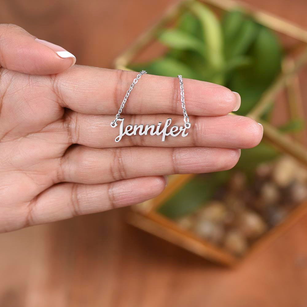 Custom name on sale necklace for girlfriend