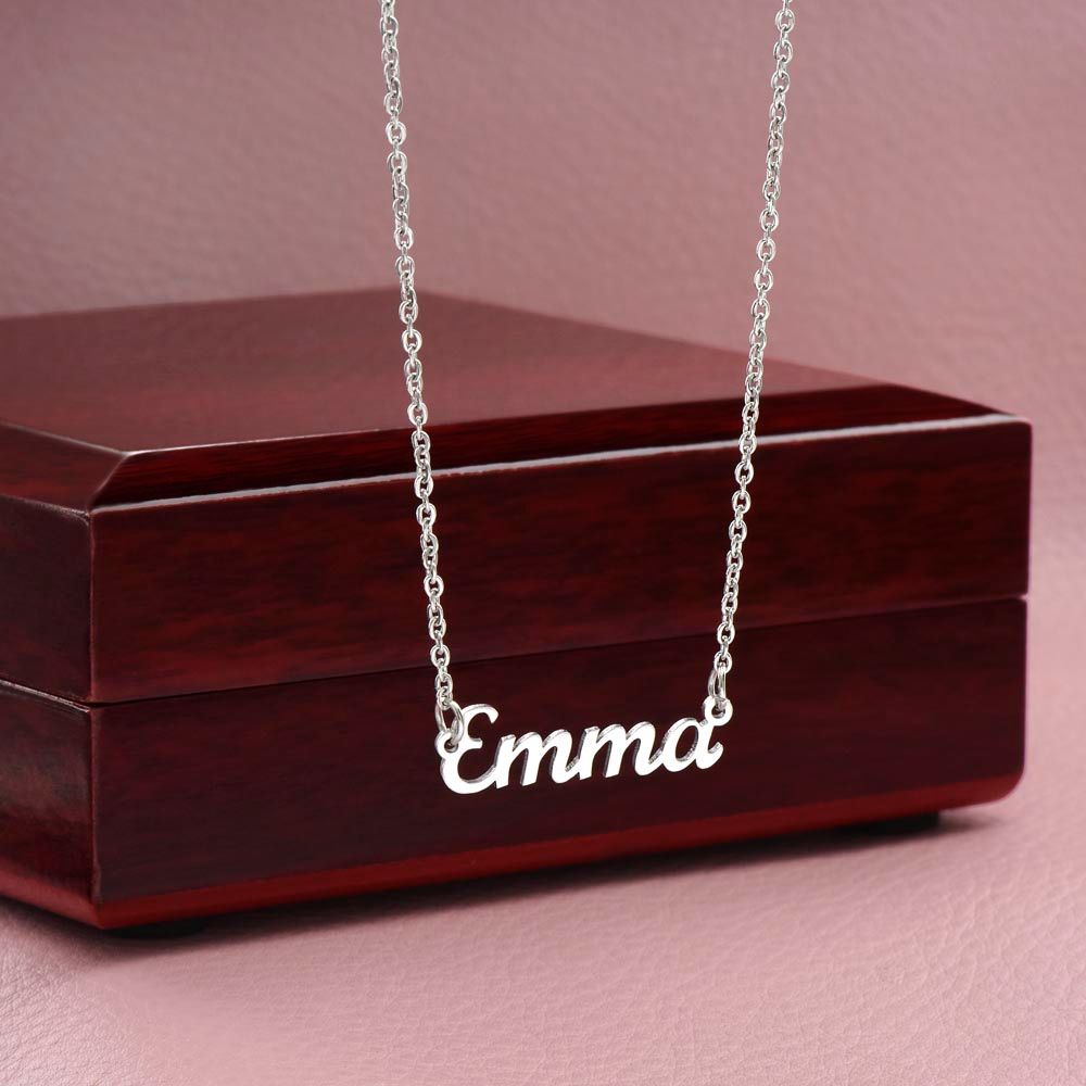 To M Beautiful Girlfriend I Would Love You in a Hundred Lifetimes Custom Name Necklace