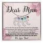 To Mom Gift From Kids, We Love You Custom Baby Feet Necklace with Birthstone