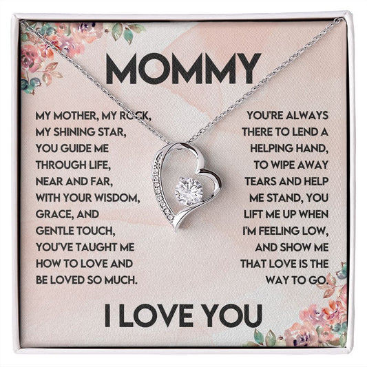 My Mother, My Rock, My Shining Star, I Love You Necklace Gift For Mother's Day or Birthday