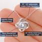 Shine Like a Jewel To My Beautiful Wife Brilliant Love Knot Pendant Necklace