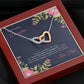 Father and Daughter Special Bond Interlock Hearts Necklace
