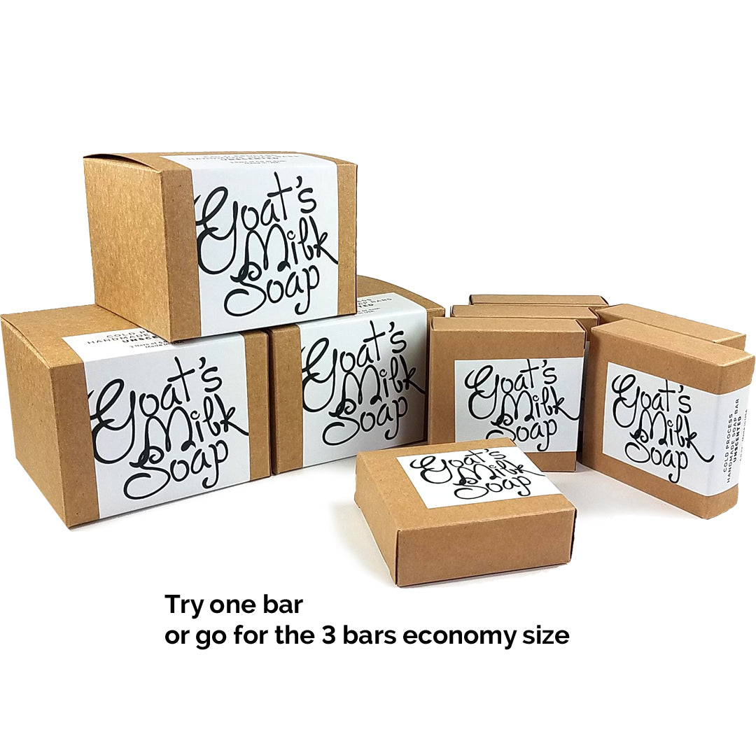 Oatmeal Honey Handmade Fresh Goat's Milk Bar Soap (3 bars Economy Pack)