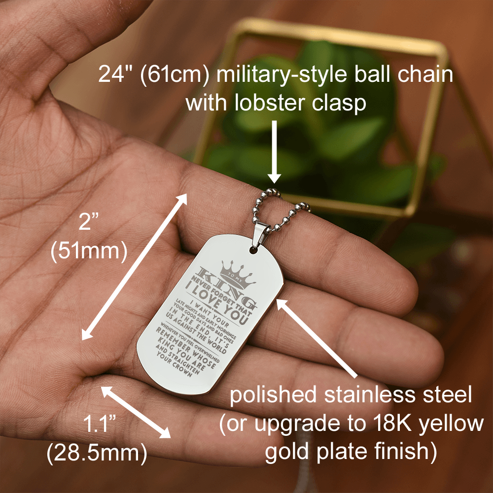 To My King Straighten Your Crown For Boyfriend or Husband Gift